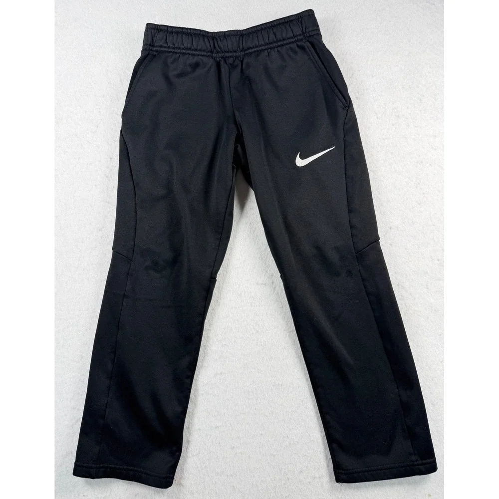 Boys Nike Dri-FIT Athletic Pants Black Medium Swoosh Logo Pockets